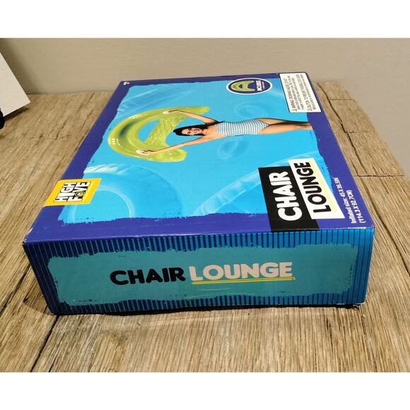 High Five Inflatable Lounge Chair Green Pool Float Swim Toys Floating Lake Beach - Picture 7 of 12